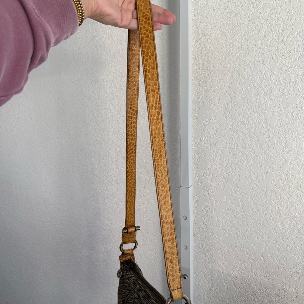 Eric Javits Raffia Shoulder Bag Woven Hobo Crossbody Leather Strap Designer - Picture 13 of 15